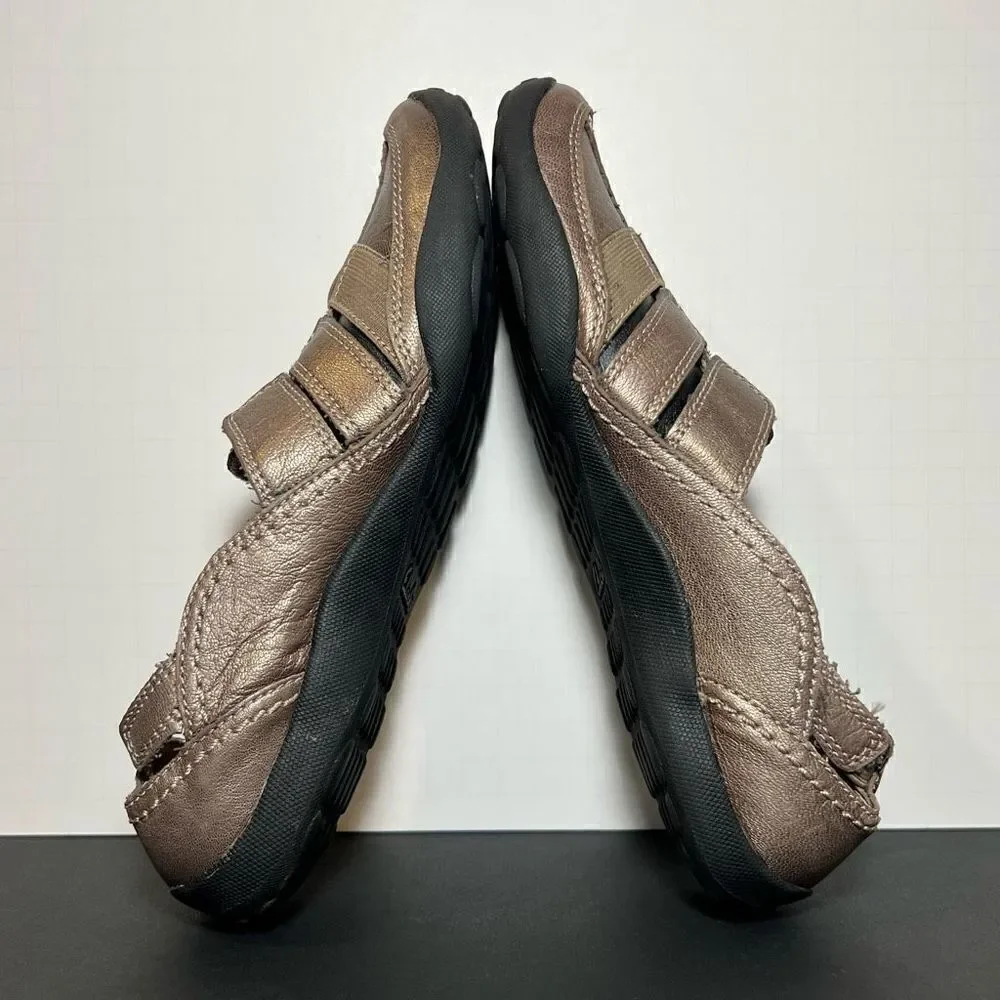 Womens CLARKS Haley Stork Bronze Brown Slip On Sandals / Size 7.5 Medium - Picture 6 of 8